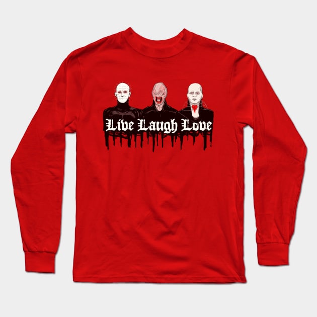 Live Laugh Suffer Long Sleeve T-Shirt by LVBart